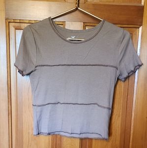 Light Brown Hollister Baby Tee